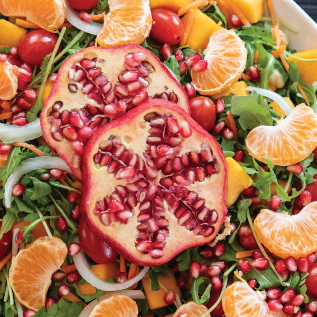 Chef Lynn Michelle's Pumpkin Fall Salad with roasted squash and seasonal greens