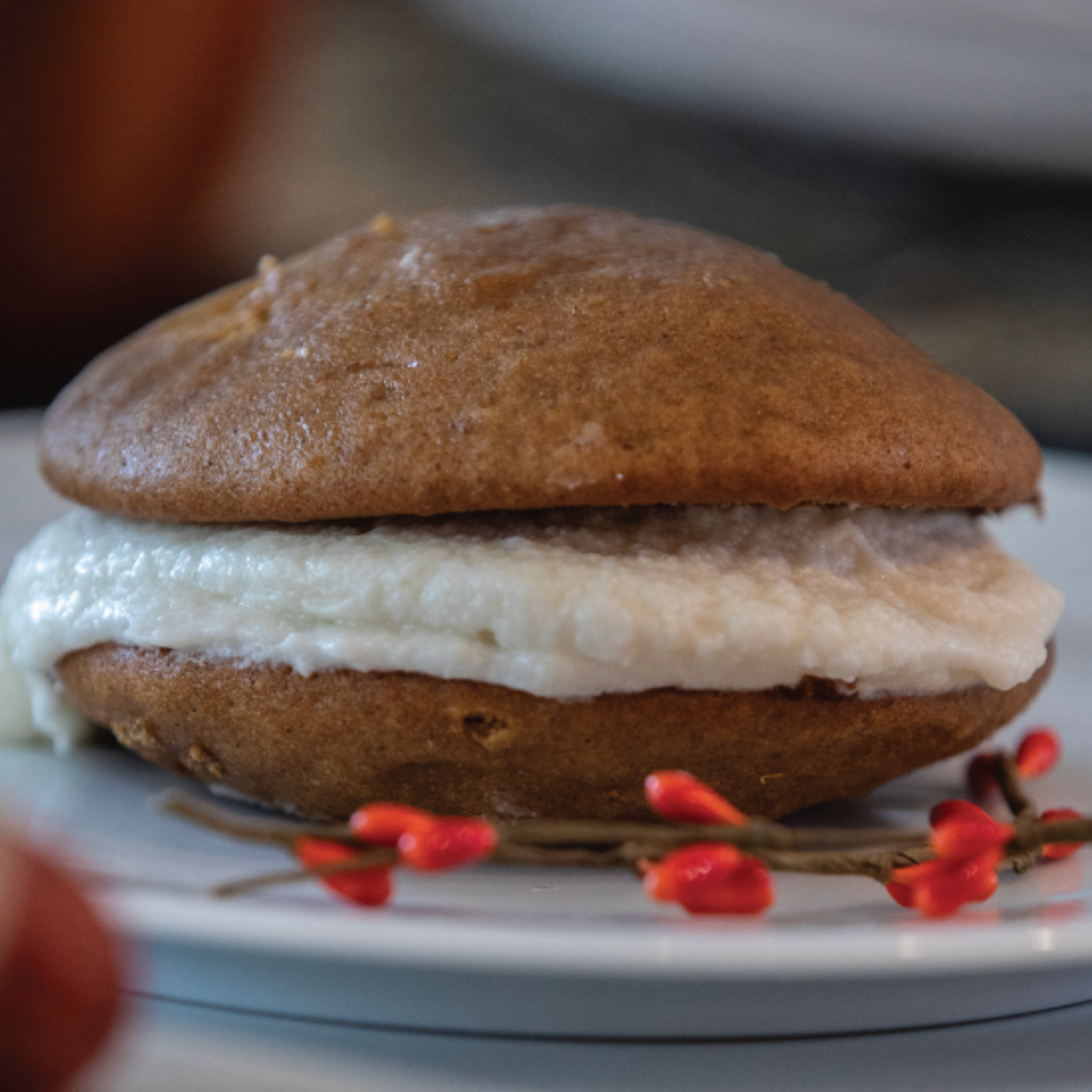 Chef Lynn Michelle's Pumpkin Whoopie Pies with spiced cream cheese filling