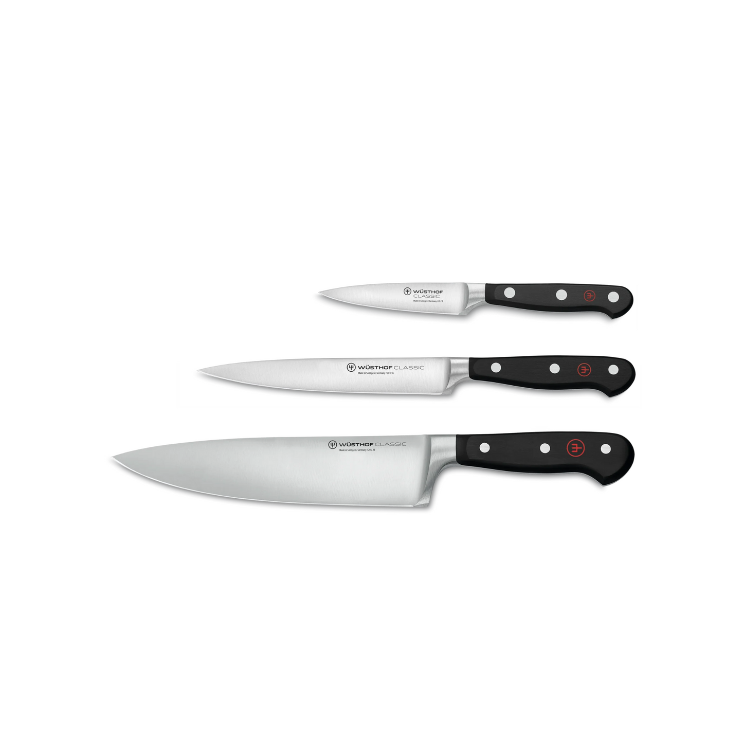 WÜSTHOF Classic 3-Piece Chef's Knife Set Knives WÜSTHOF
