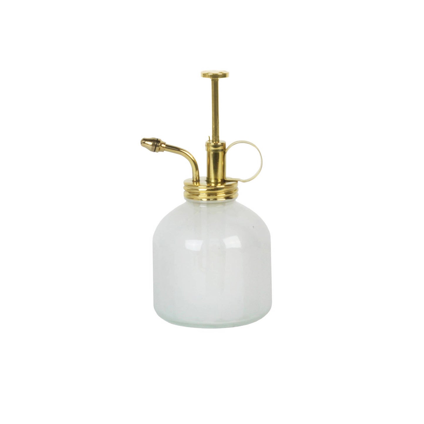 Plant Mister: White Glass & Brass Decor Modern Sprout