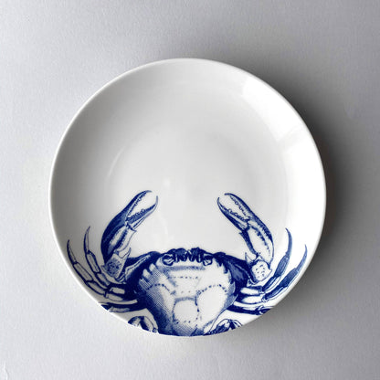 Crab Coupe Salad Plate Blue: Single  Caskata