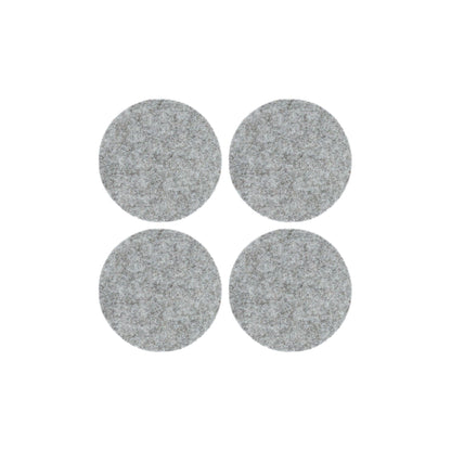 Bierfilzl Merino Wool Felt Round Coaster Solid 4 Pack: Granite  Graf Lantz