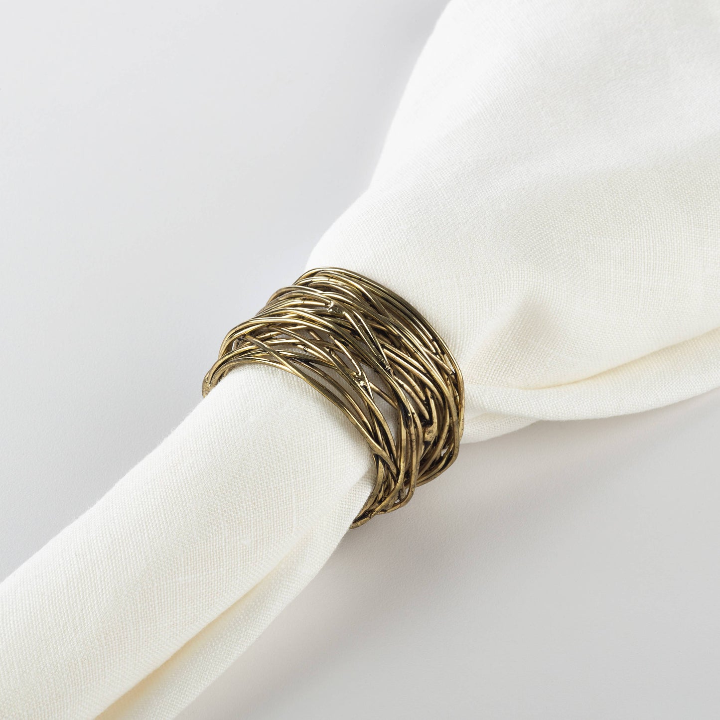 Metal Design Napkin Ring: Gold Napkin Rings Saro Lifestyle