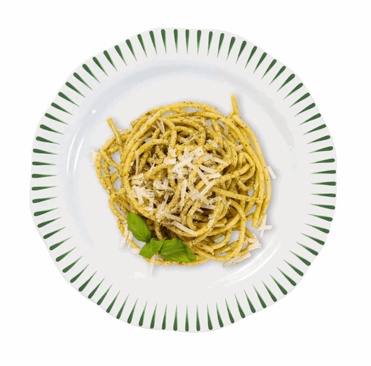 Juliska Sitio Stripe Dinner Plate - Basil Dinnerware Juliska