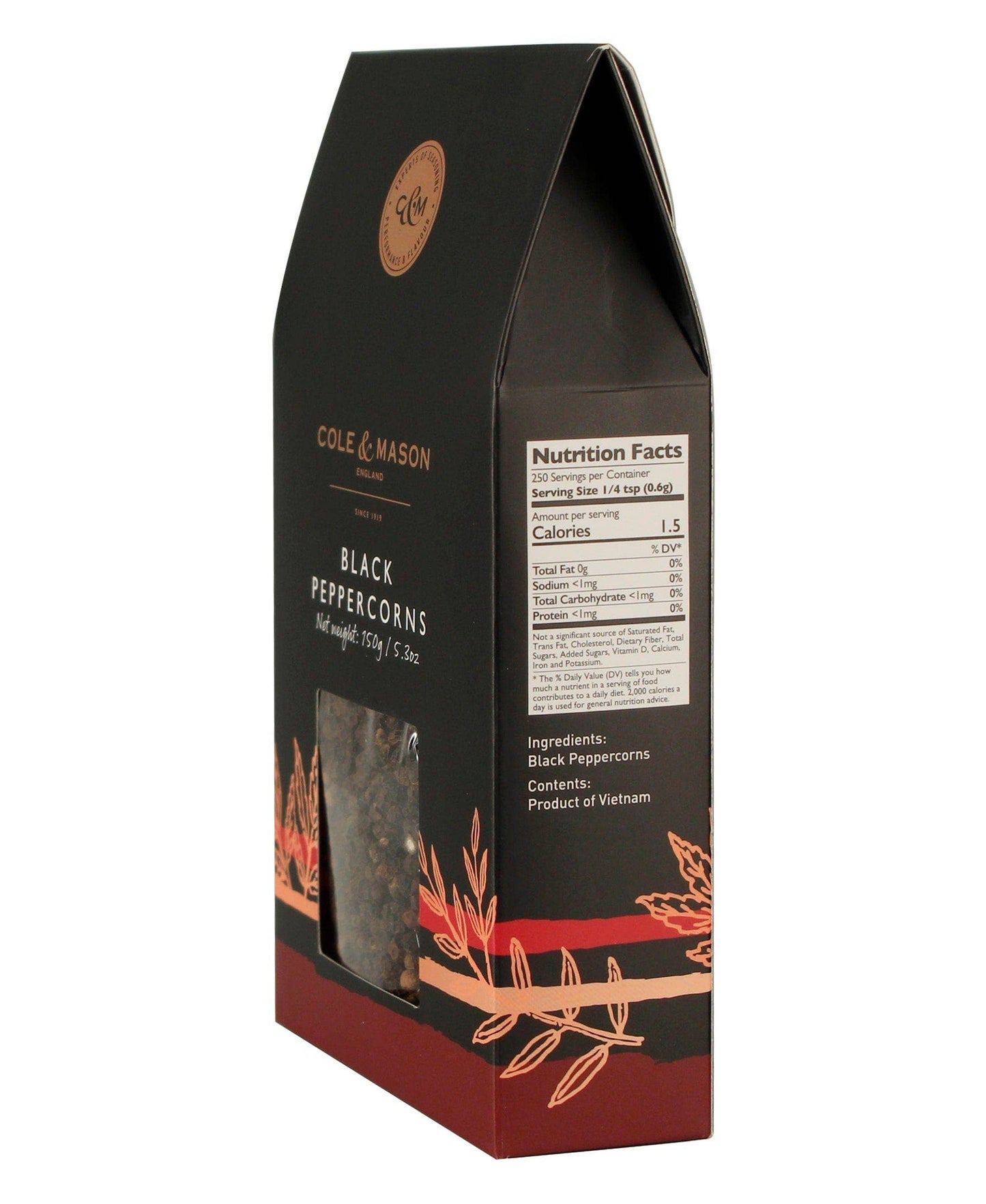 Cole & Mason Black Peppercorns Food Cole & Mason