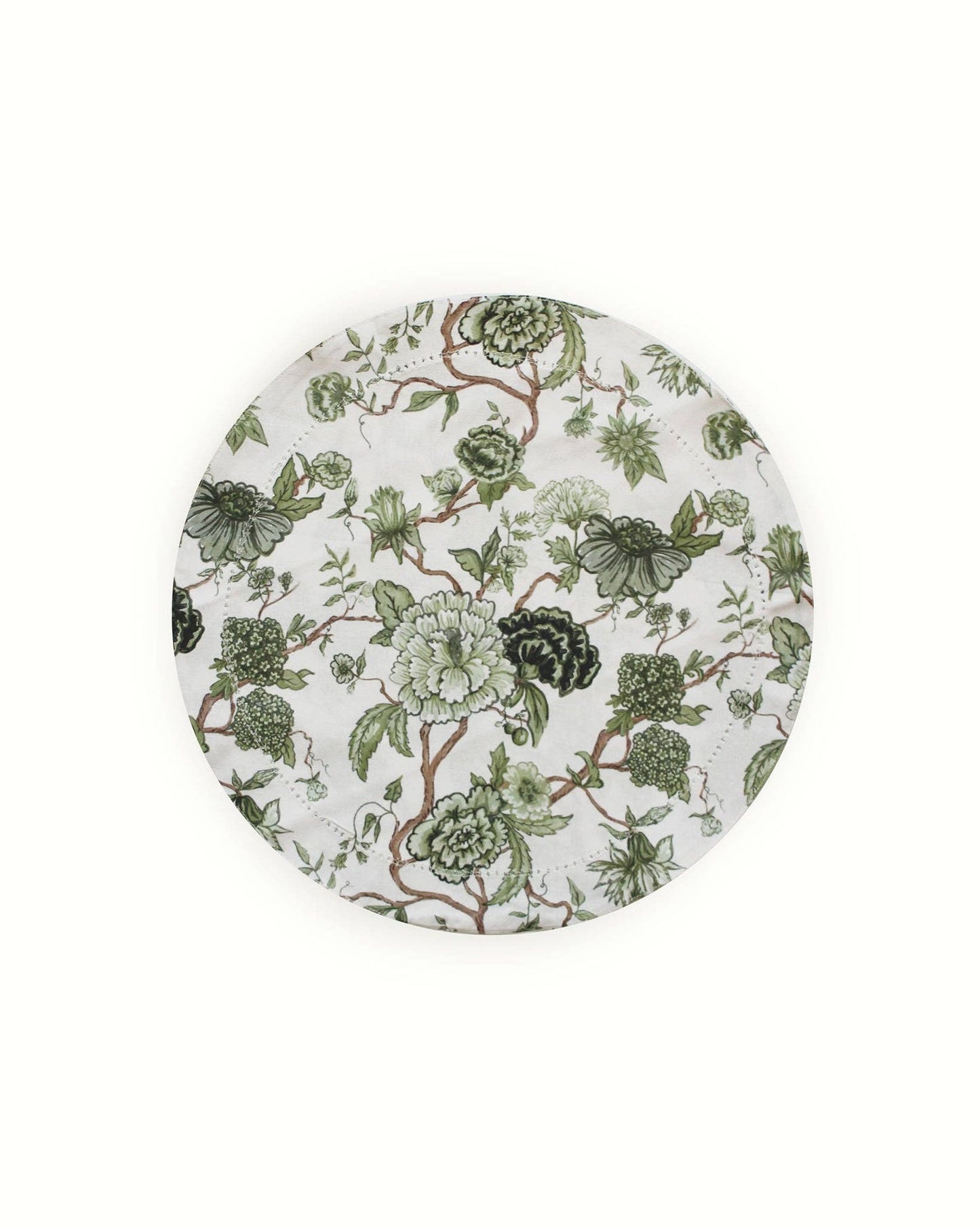 Florence Floral Round Placemats, Set of Four: Fern Linens and placemats Willamere