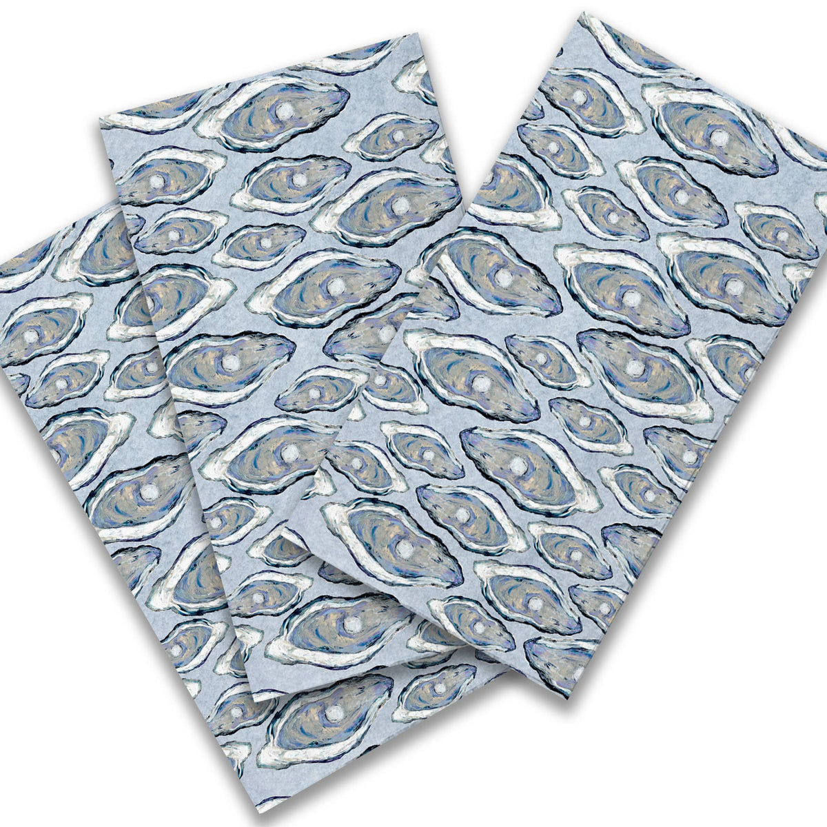 Blue Oysters Paper Guest Towel - Set of 20 Napkins French Graffiti