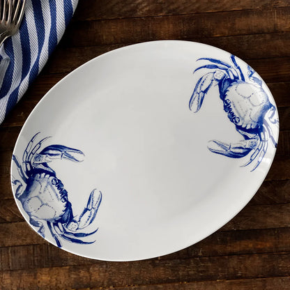 Crab Coupe Oval Platter  Caskata