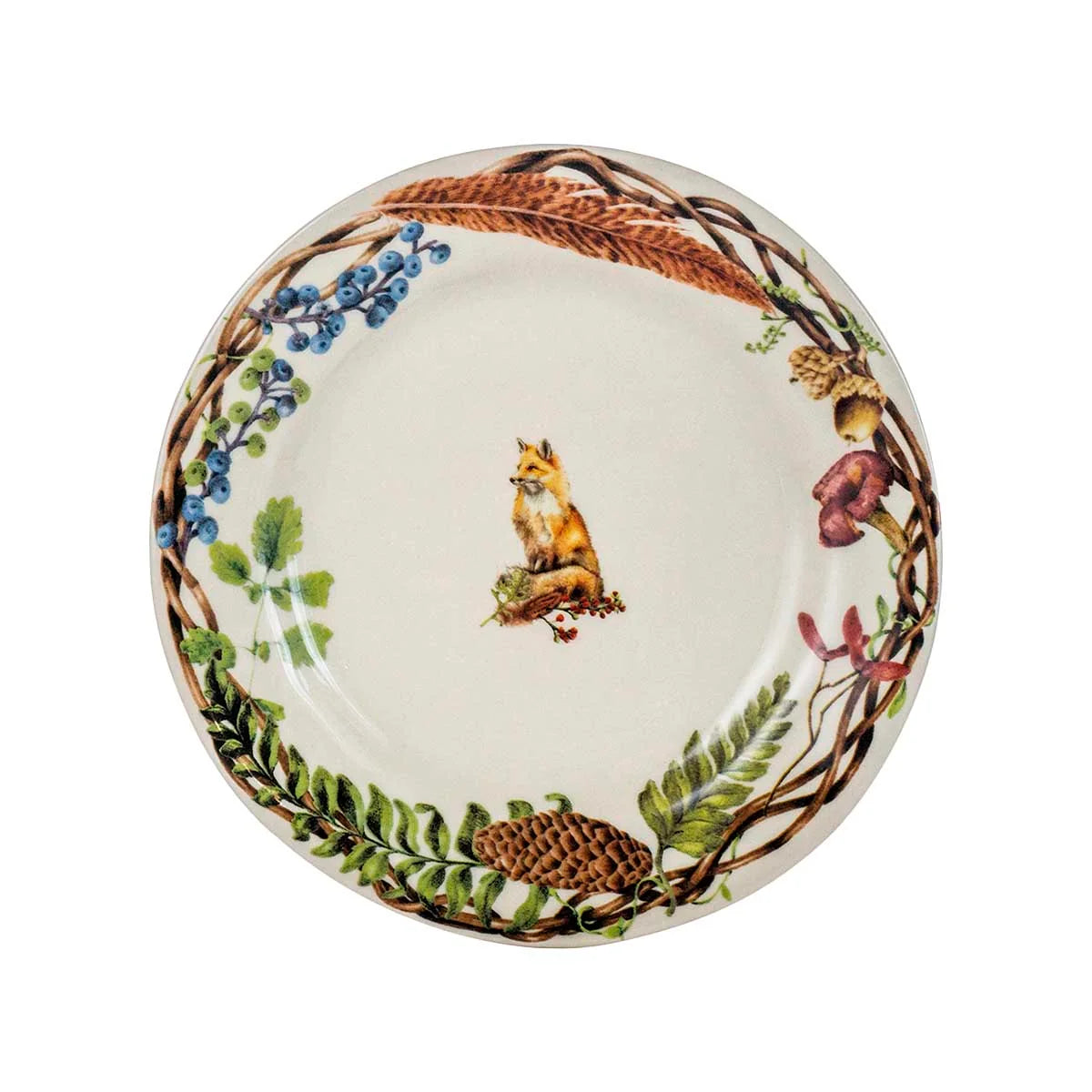 Forest Walk Animal Dessert/Salad Plate Assorted Set/4