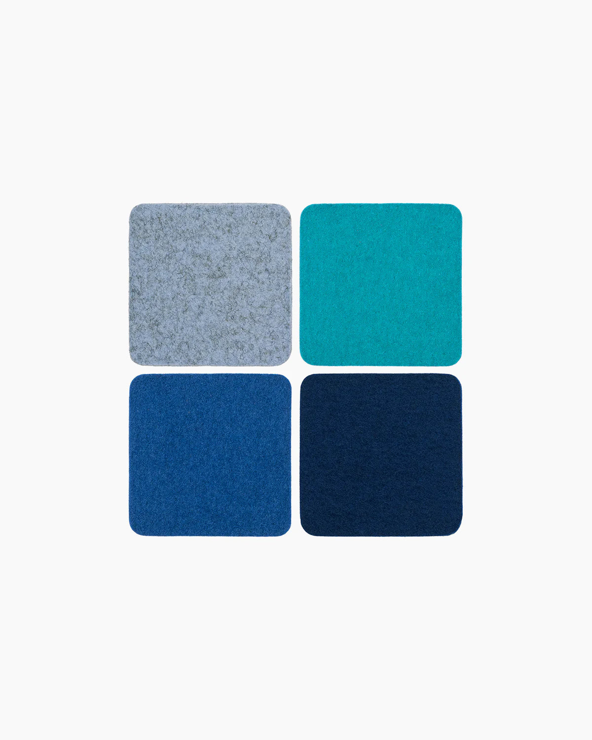 Bierfilzl Merino Wool Felt Sq. Coaster 4 Pack-Ocean  Graf Lantz