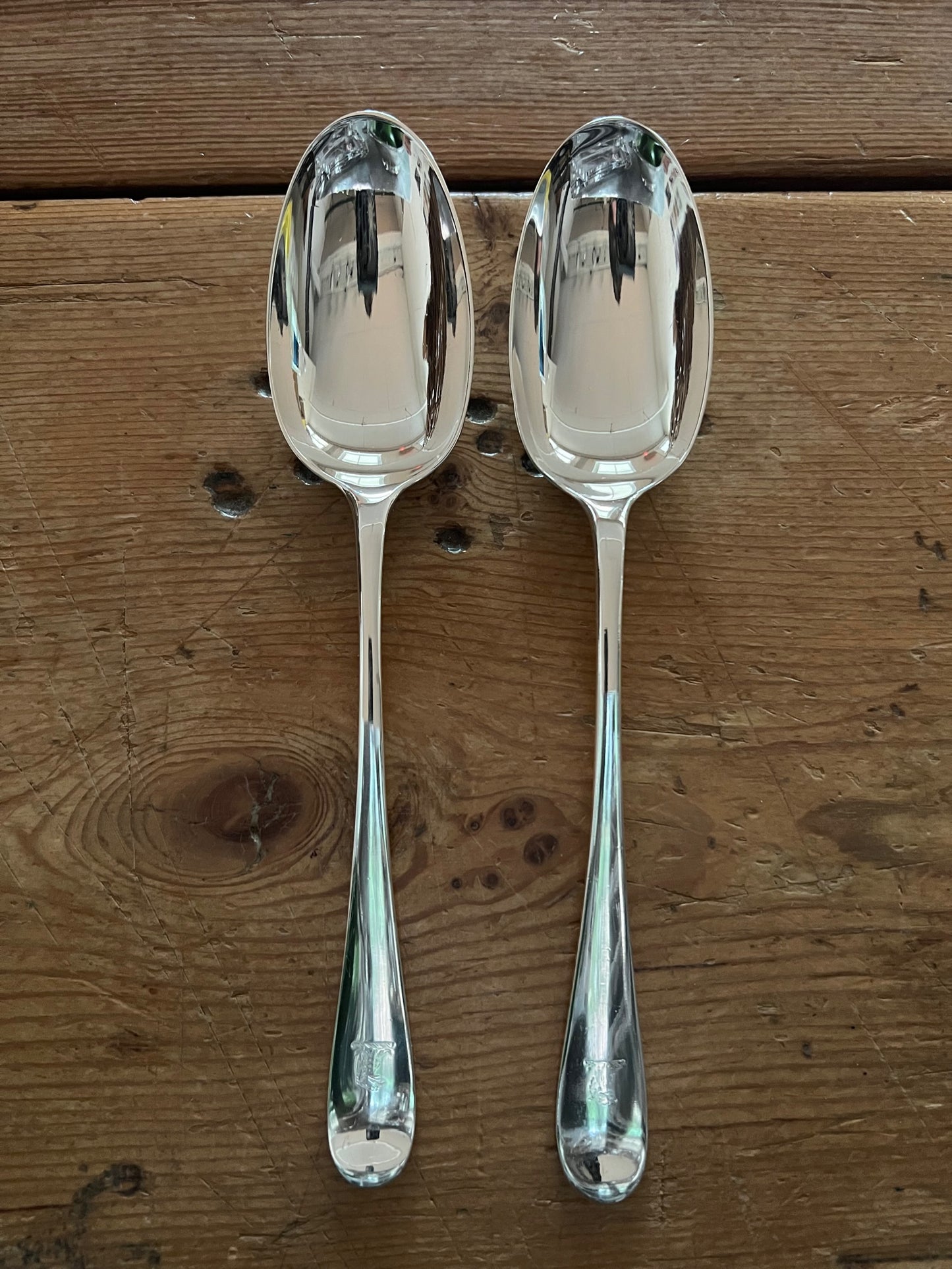 HÔTEL Vintage English Kitchen Spoons (set of 2) Tableware Hotel Silver