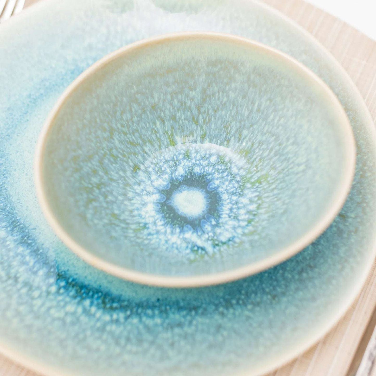 Simon Pearce Barre Side Plate - Lagoon Dinnerware Simon Pearce