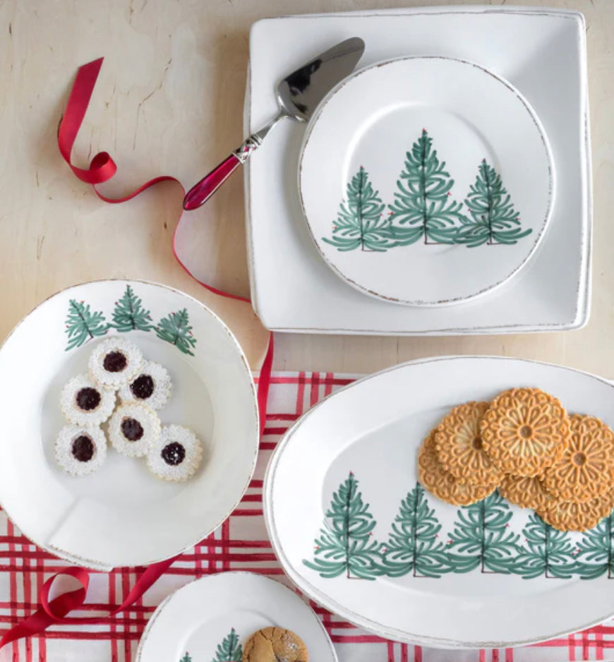 Vietri Melamine Lastra Holiday Square Platter Serveware VIETRI