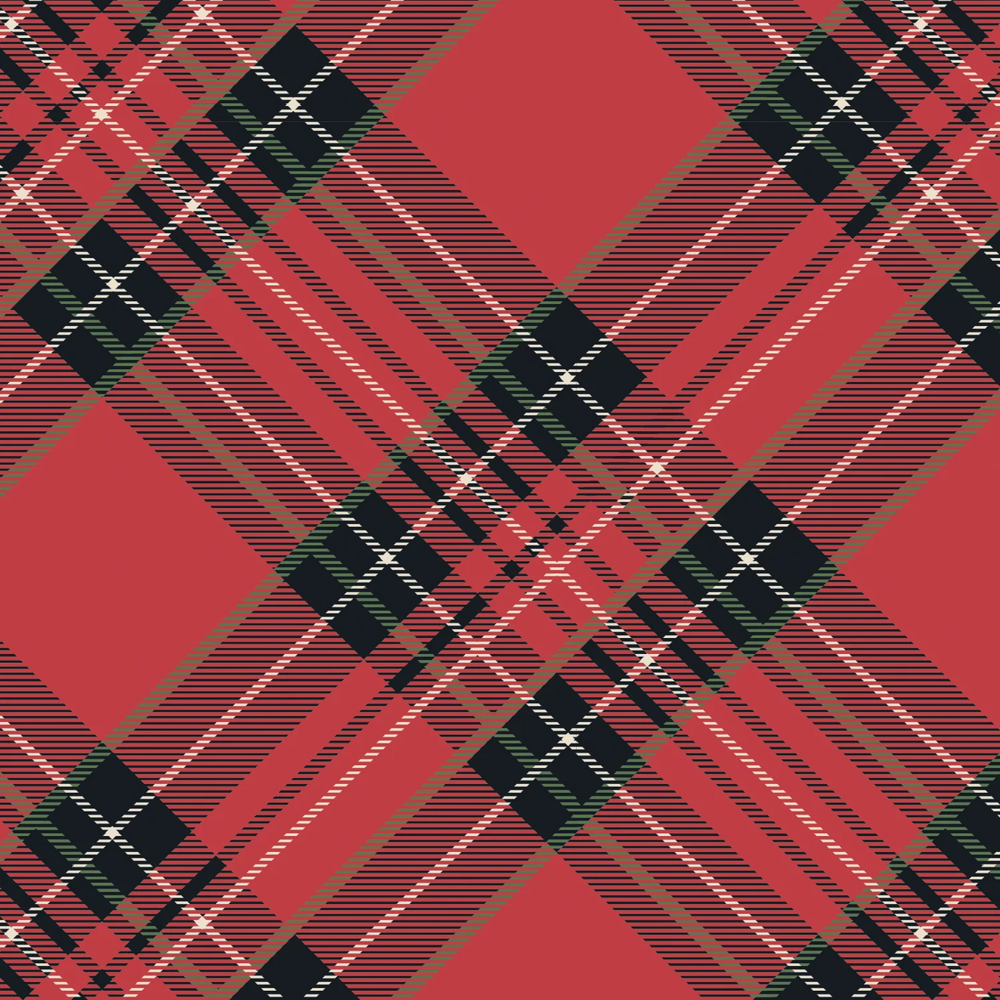 Hester and Cook Red Plaid Guest Napkin - pack of 16 Linens and placemats Hester and Cook