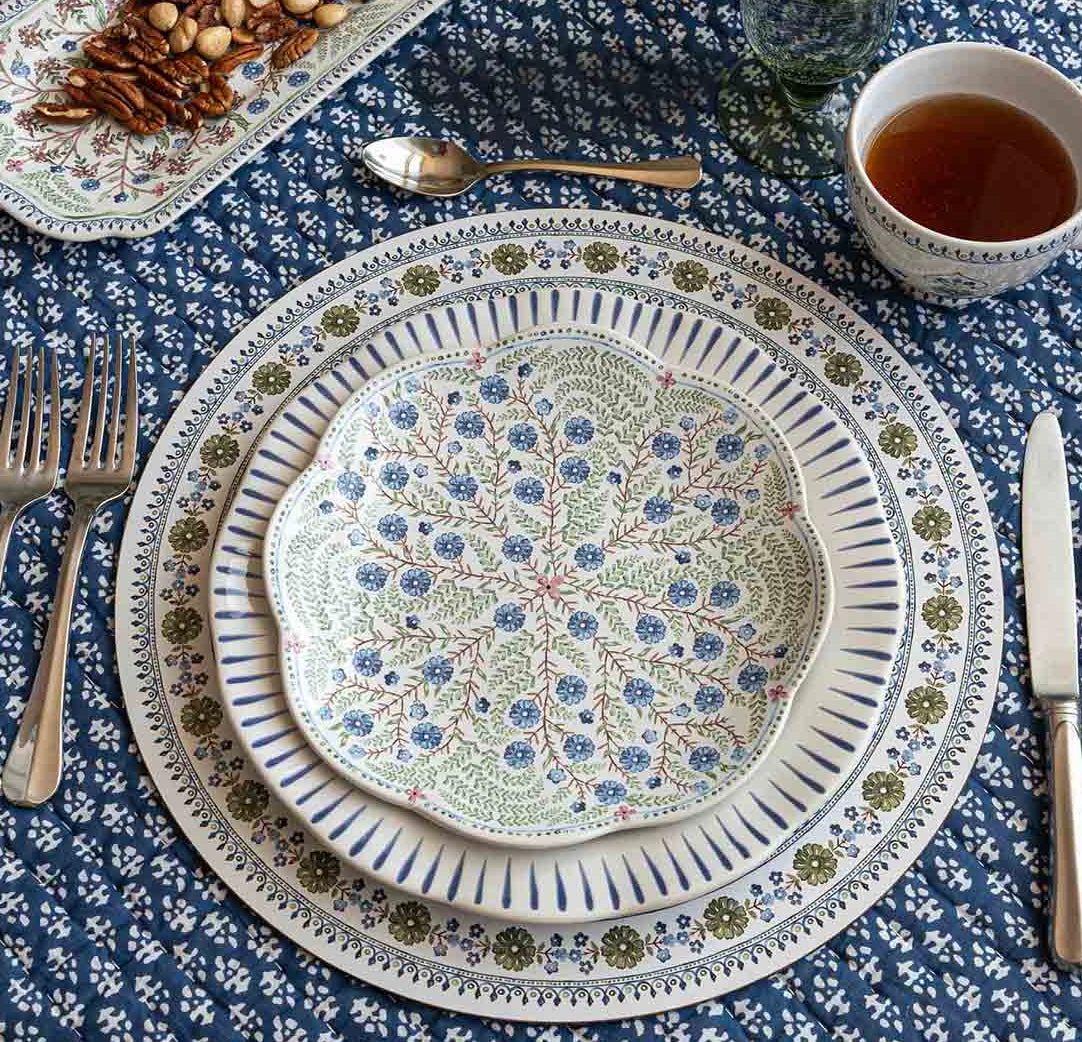 Juliska Sitio Stripe Dinner Plate - Delft Blue Juliska
