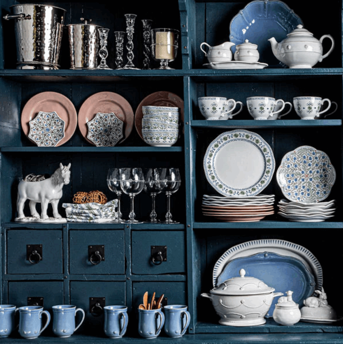 Juliska Villa Seville Breakfast Cup - Chambray Drinkware Juliska