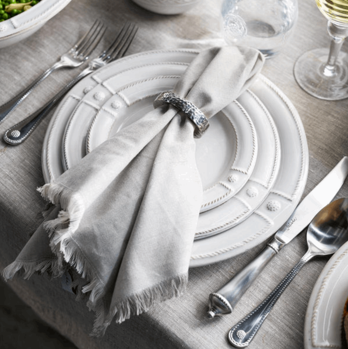 Juliska Berry & Thread 5pc Place Setting - Bright Satin Flatware Juliska