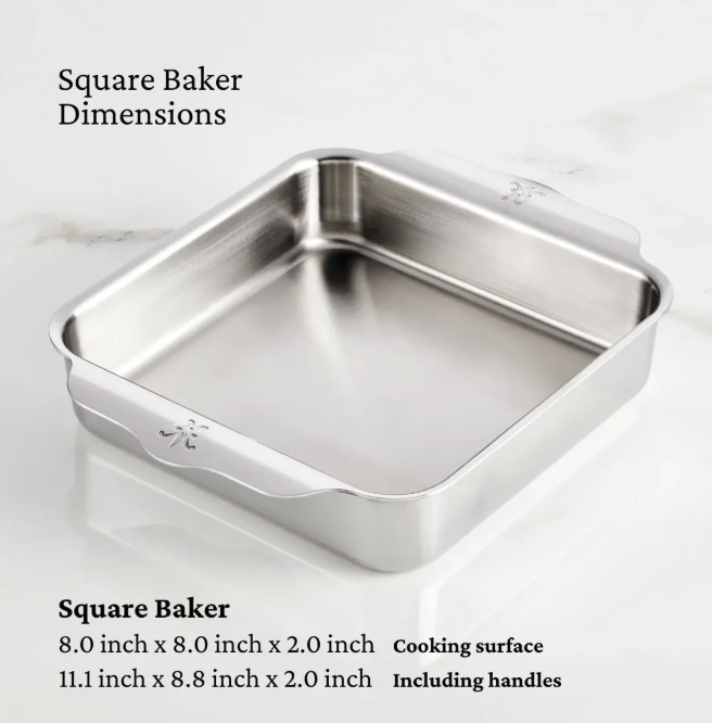 Oven Bond Tri-Ply Square Baker Hestan