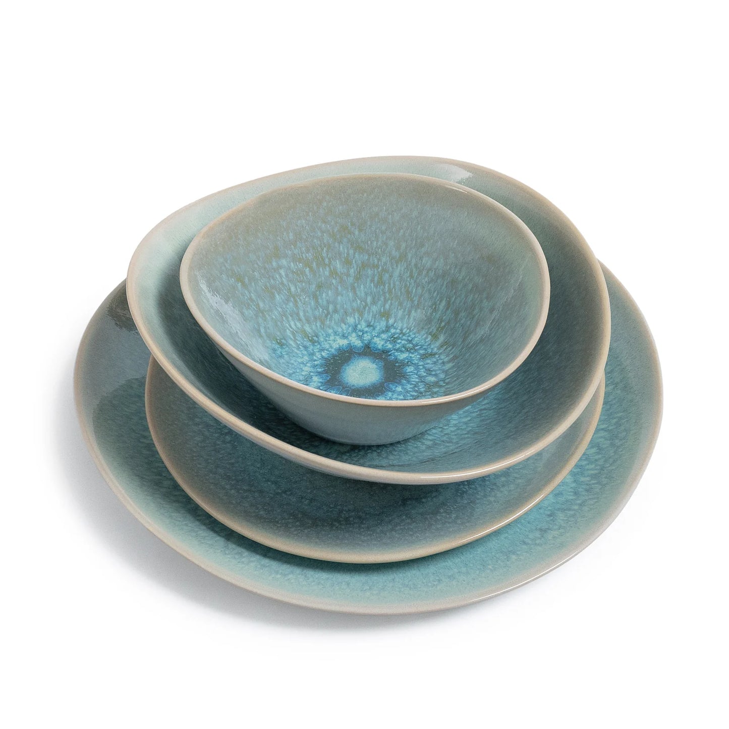 Simon Pearce Barre Pasta Bowl - Lagoon Dinnerware Simon Pearce