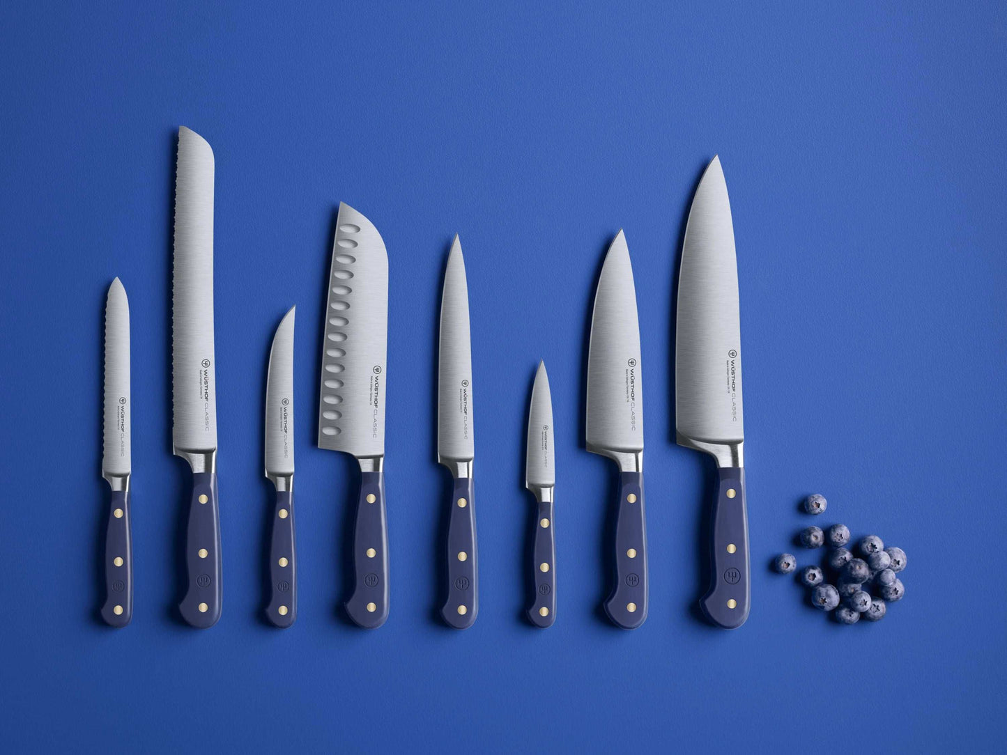 WÜSTHOF Classic Blueberry 8pc Knife Block Set Knives WÜSTHOF
