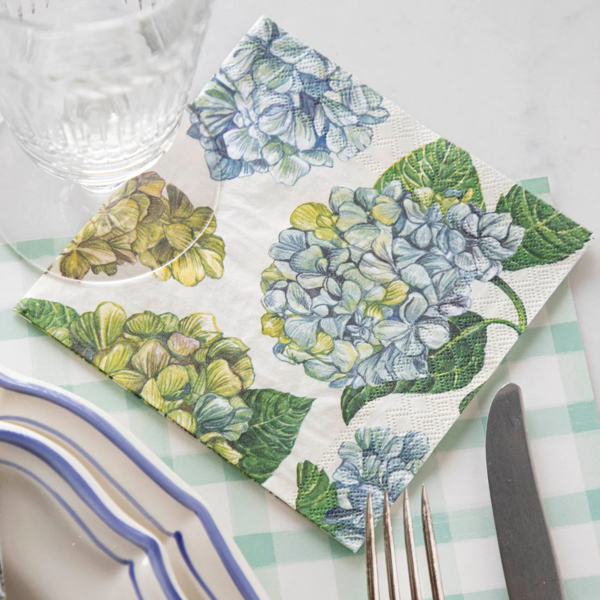 Hester and Cook Hydrangea Napkins Linens and placemats Hester and Cook
