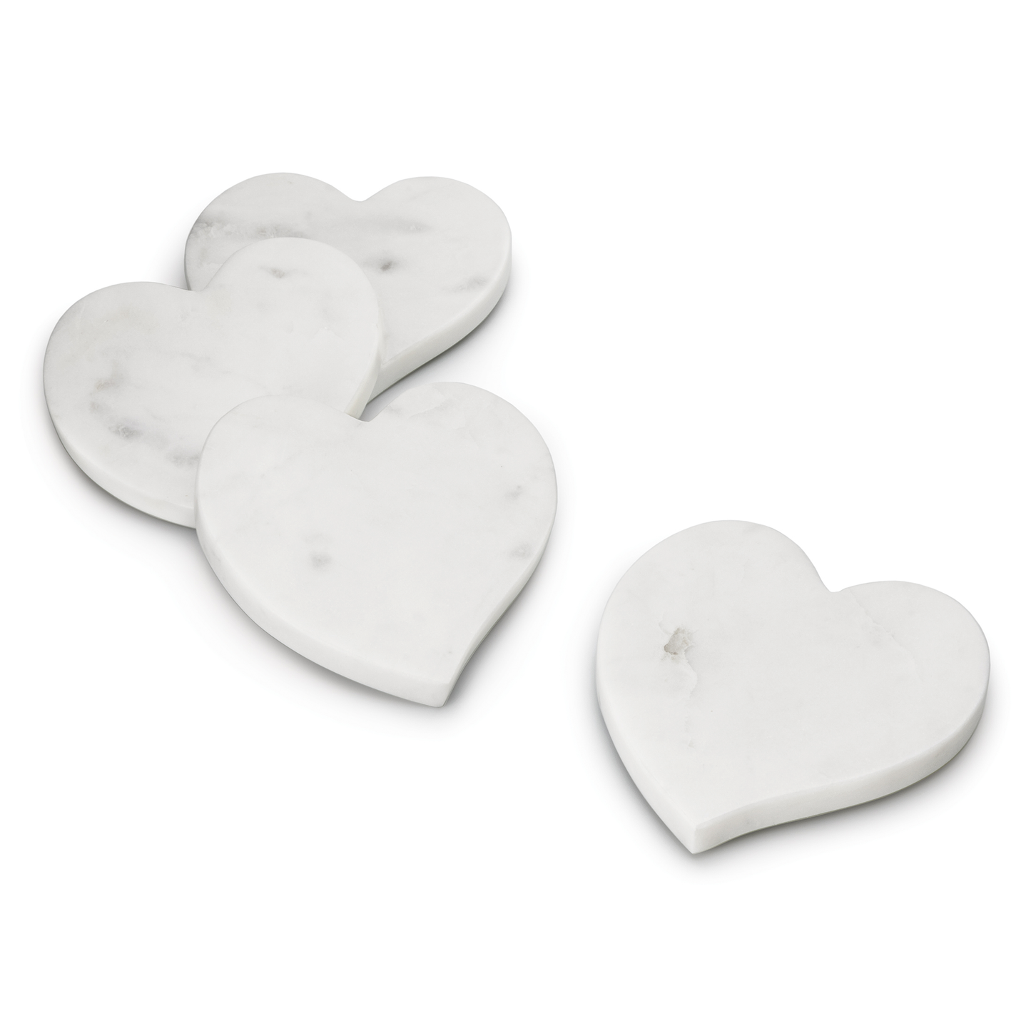 White Marble Heart Coasters Coasters Simon Pearce
