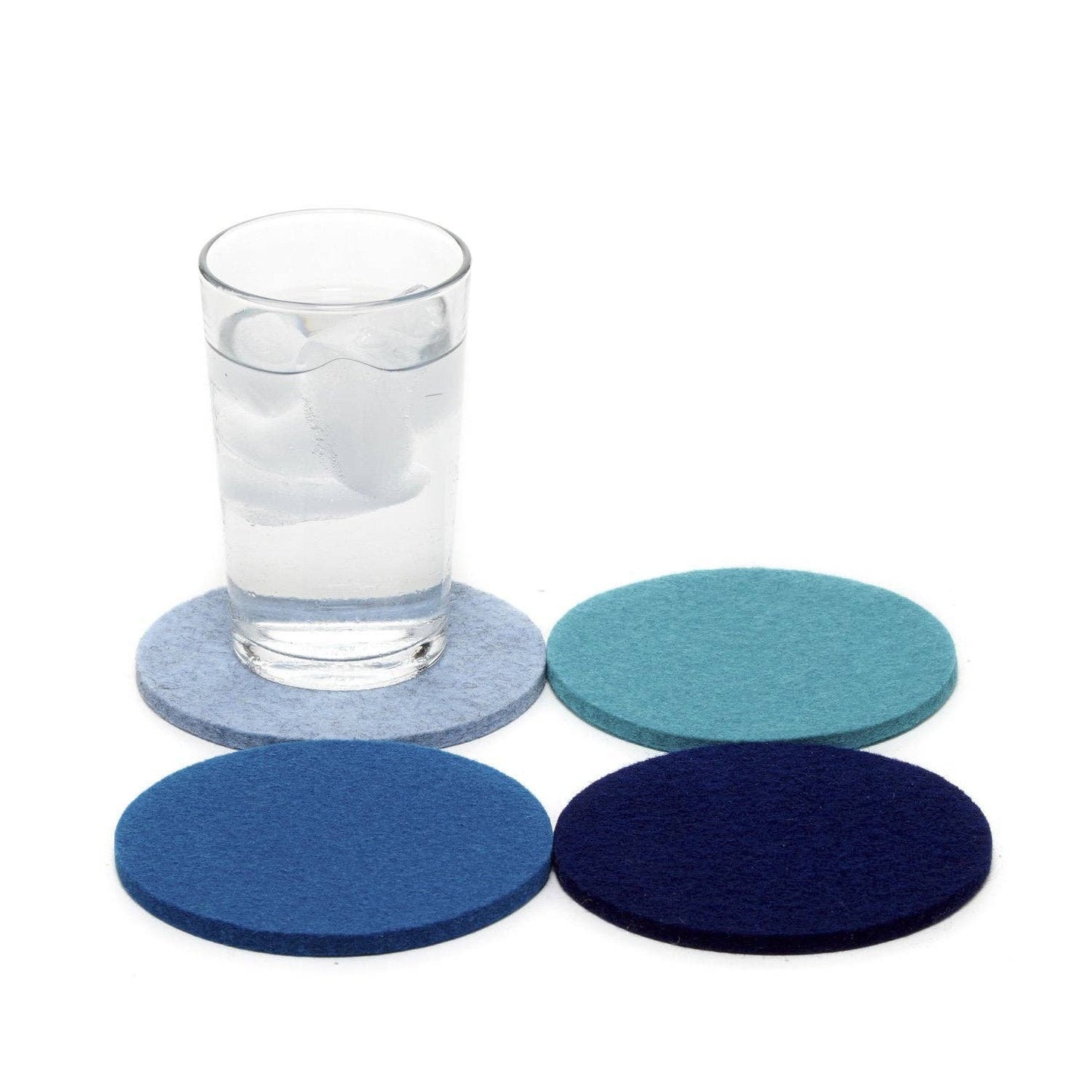 Bierfilzl Merino Wool Felt Round Coaster Multi 4 Pack - Ocean  Graf Lantz