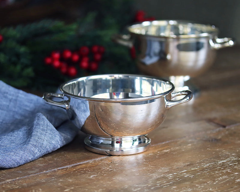 Hôtel Silver Private Label Footed Bowl With Handles Hotel Silver Hotel Silver