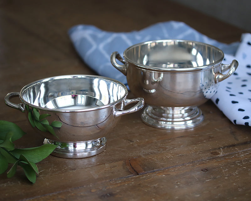 HÔTEL Silver Footed Bowl With Handles Tableware Hotel Silver