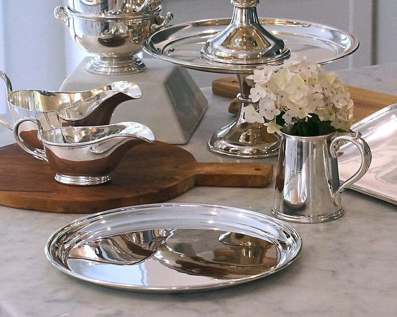 HÔTEL Silver Round Tray Tableware Hotel Silver