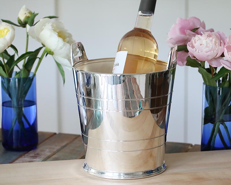 Hôtel Silver Private Label Tab Handled Wine Cooler/Champagne Bucket Tableware Hotel Silver