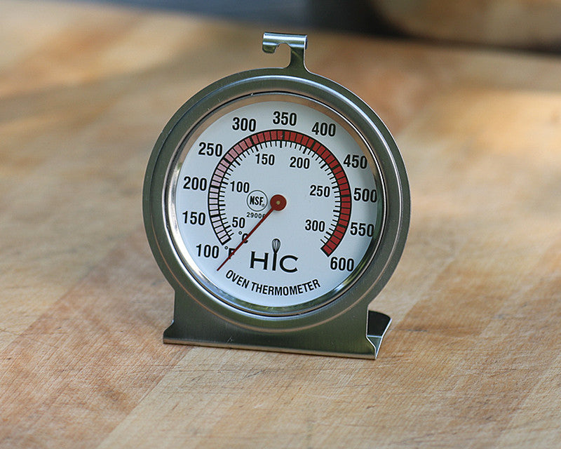 I bought an oven thermometer. This is made of stainless steel. My
