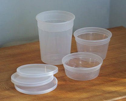 Clear Plastic Containers (set of 5) Food Containers Dade Paper