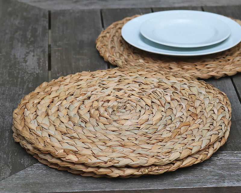 Natural Round Placemat - 6pc Set Tableware TAG