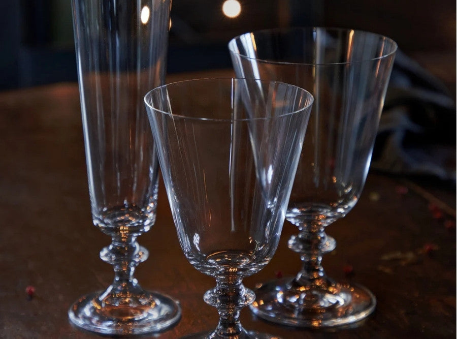 Costa Nova elegant transparent glassware collection with glasses and a water pitcher