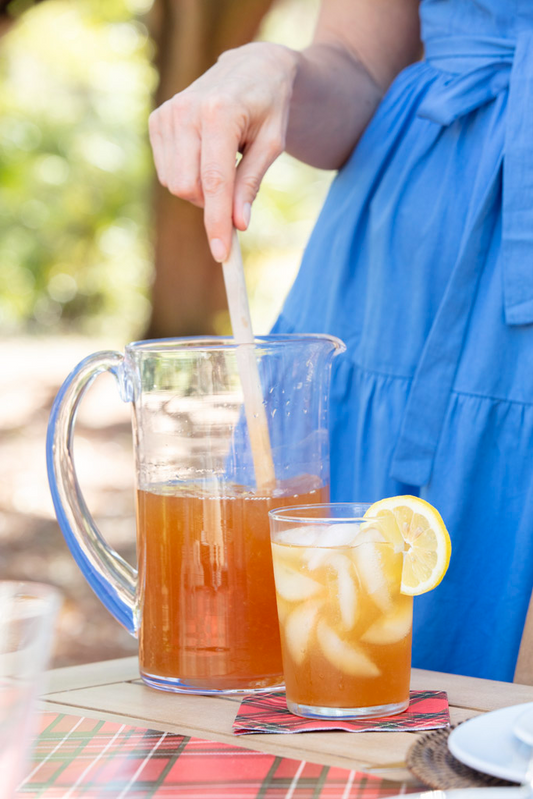 Ina Garten's Arnold Palmer Iced Tea in tall glasses with fresh lemon slices