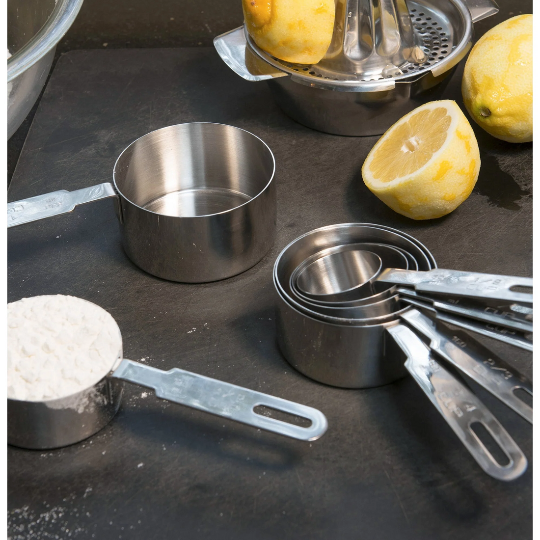 Three kitchen tools we can't live without: sharp knives, sheet pans, and mixing bowls