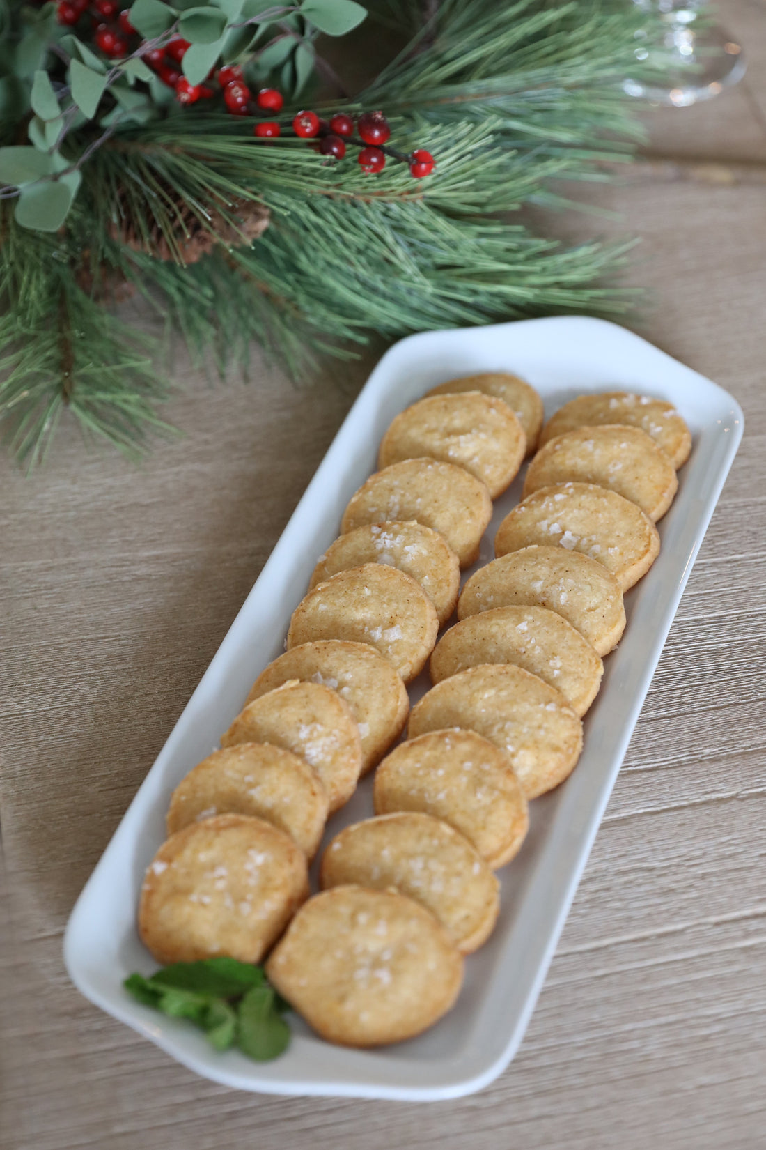 Homemade Chipotle Cheddar Crackers on a serving board