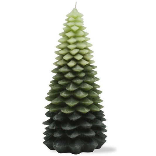 Green X-Large Chunky Leaf Tree Candle - Green Holiday TAG