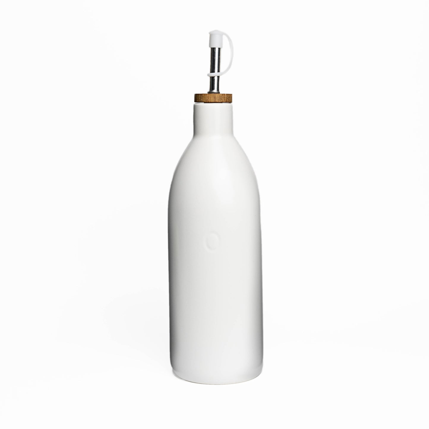 White Ceramic Olive Oil Dispenser Bottle, 17 oz Kitchen Tools Fox Run Brands