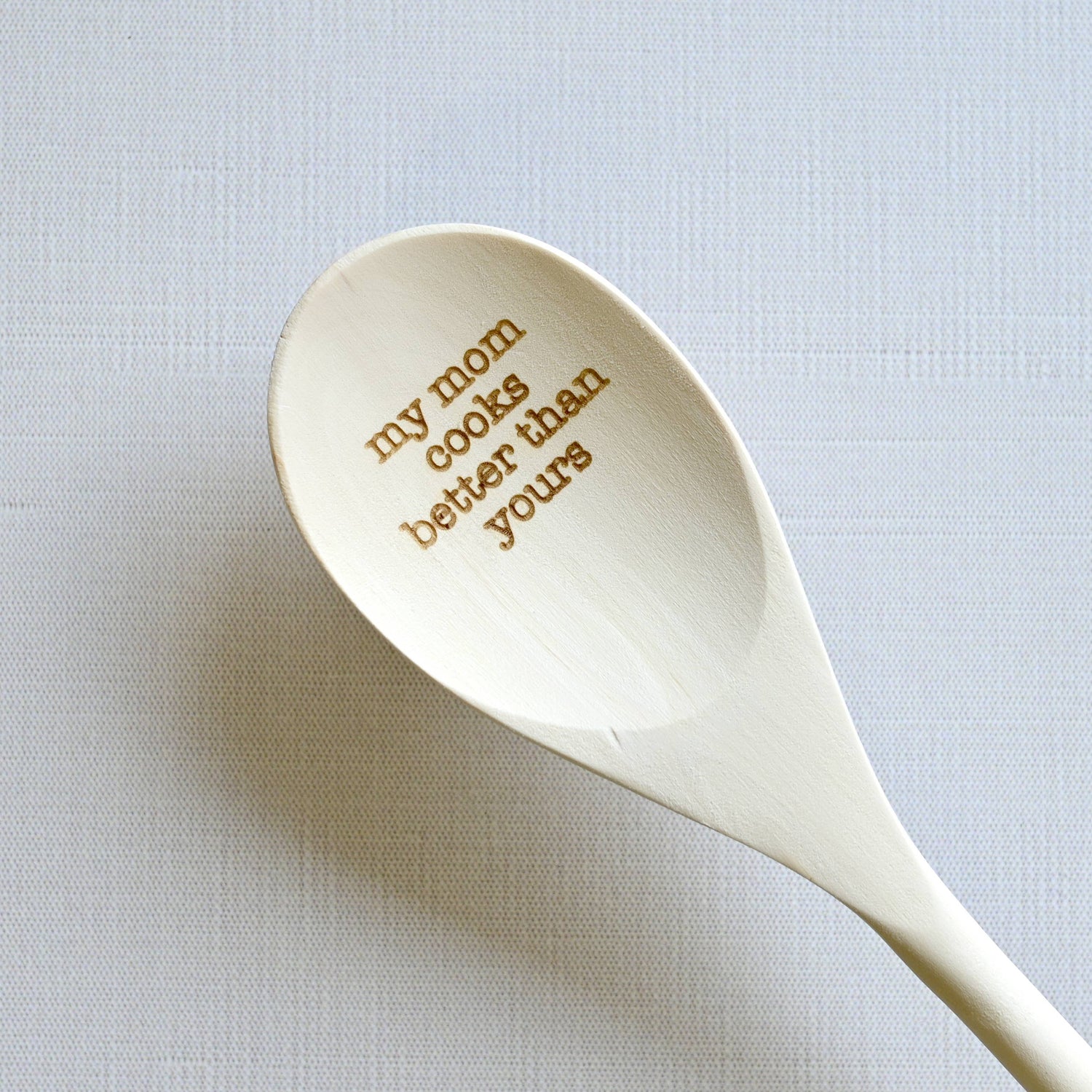 My Mom Cooks Better Than Yours Engraved Spoons Kitchen Tools Blue Studio Creative