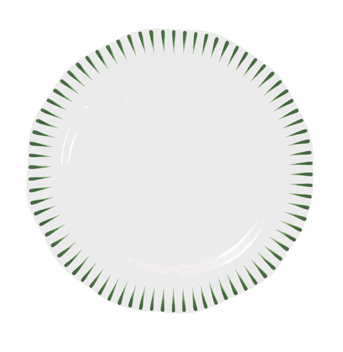 Juliska Sitio Stripe Dinner Plate - Basil Dinnerware Juliska