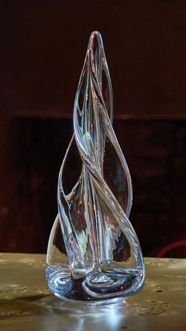 Spiral four sided tree in a gift box Holiday Simon Pearce