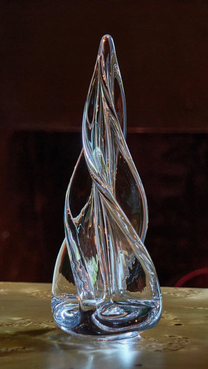 Spiral four sided tree in a gift box Holiday Simon Pearce