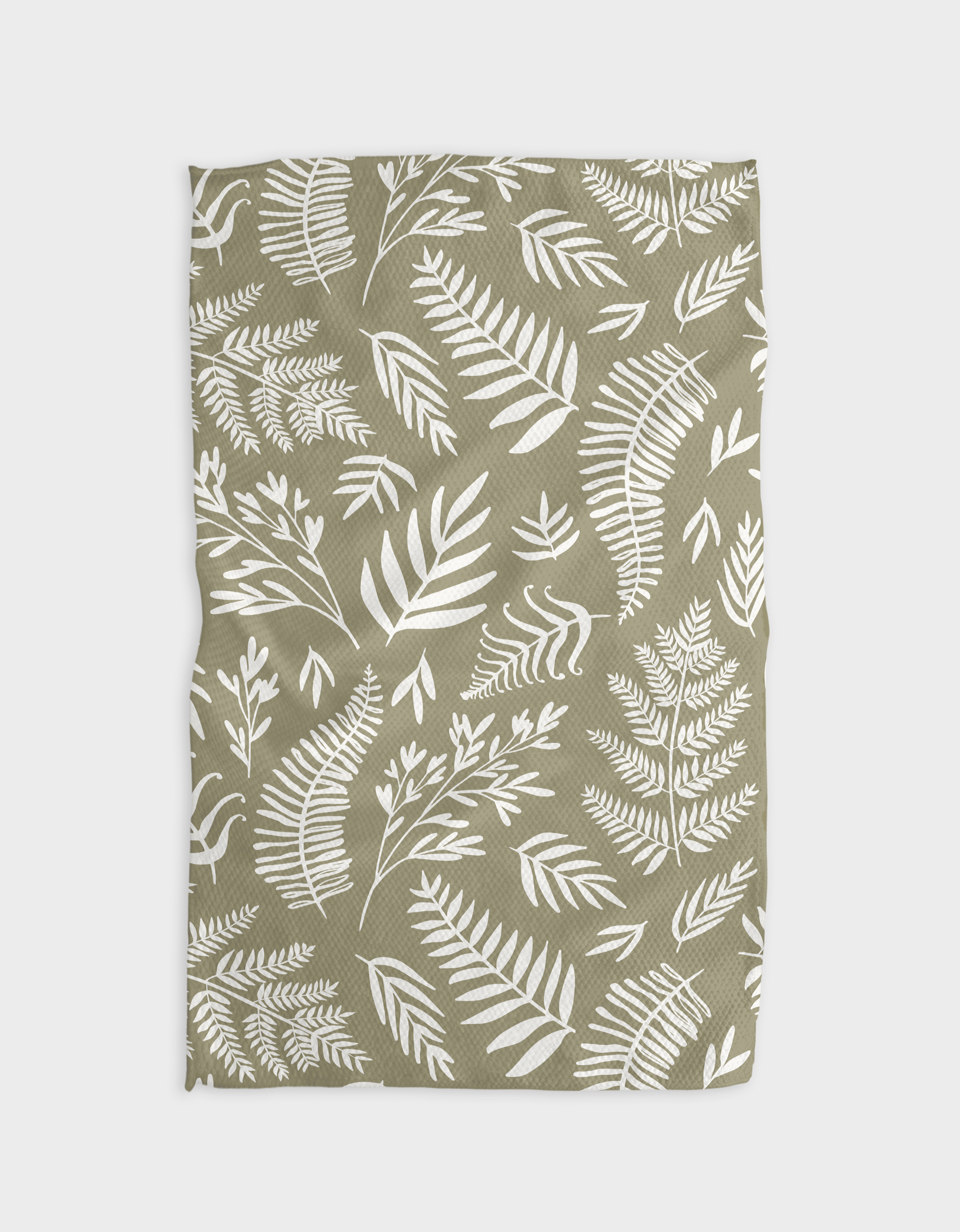 Olive Kitchen Tea Towel Geometry