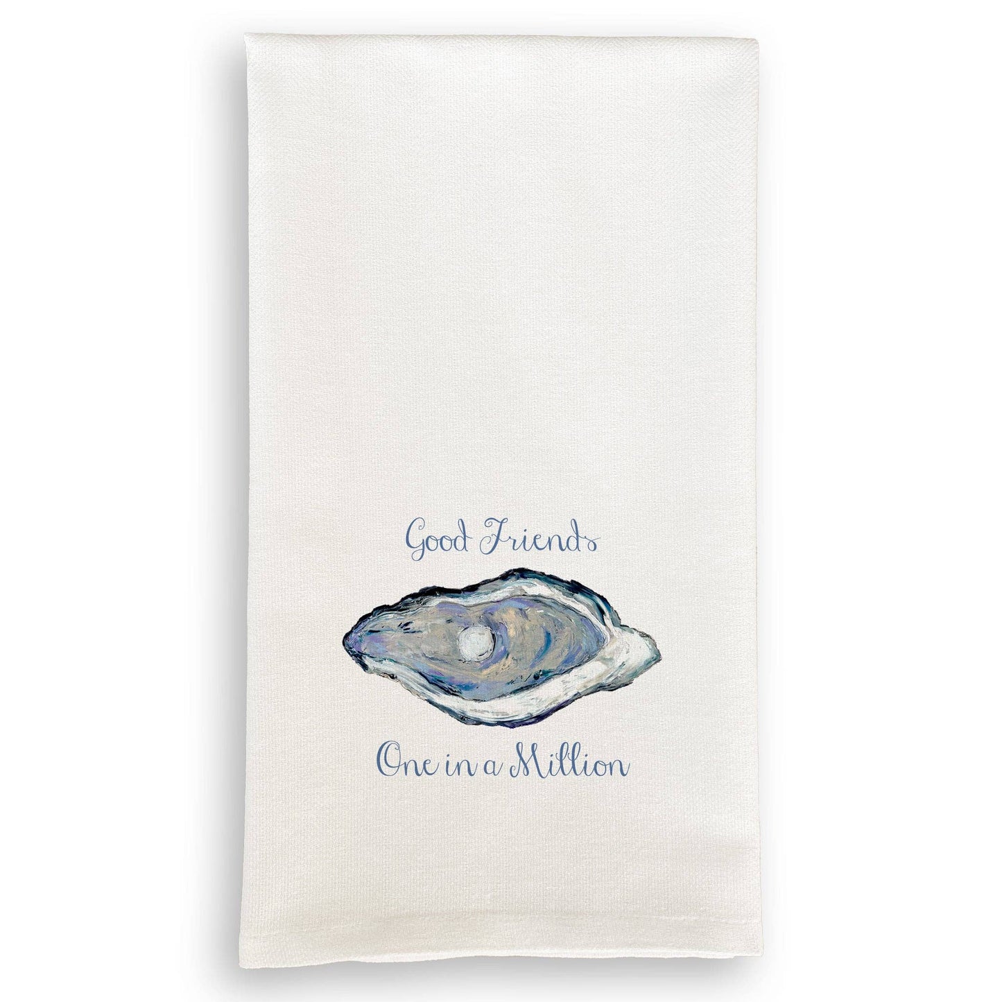 Oyster with Good Friends: Dishtowel - 20" x 25" Linens and placemats French Graffiti