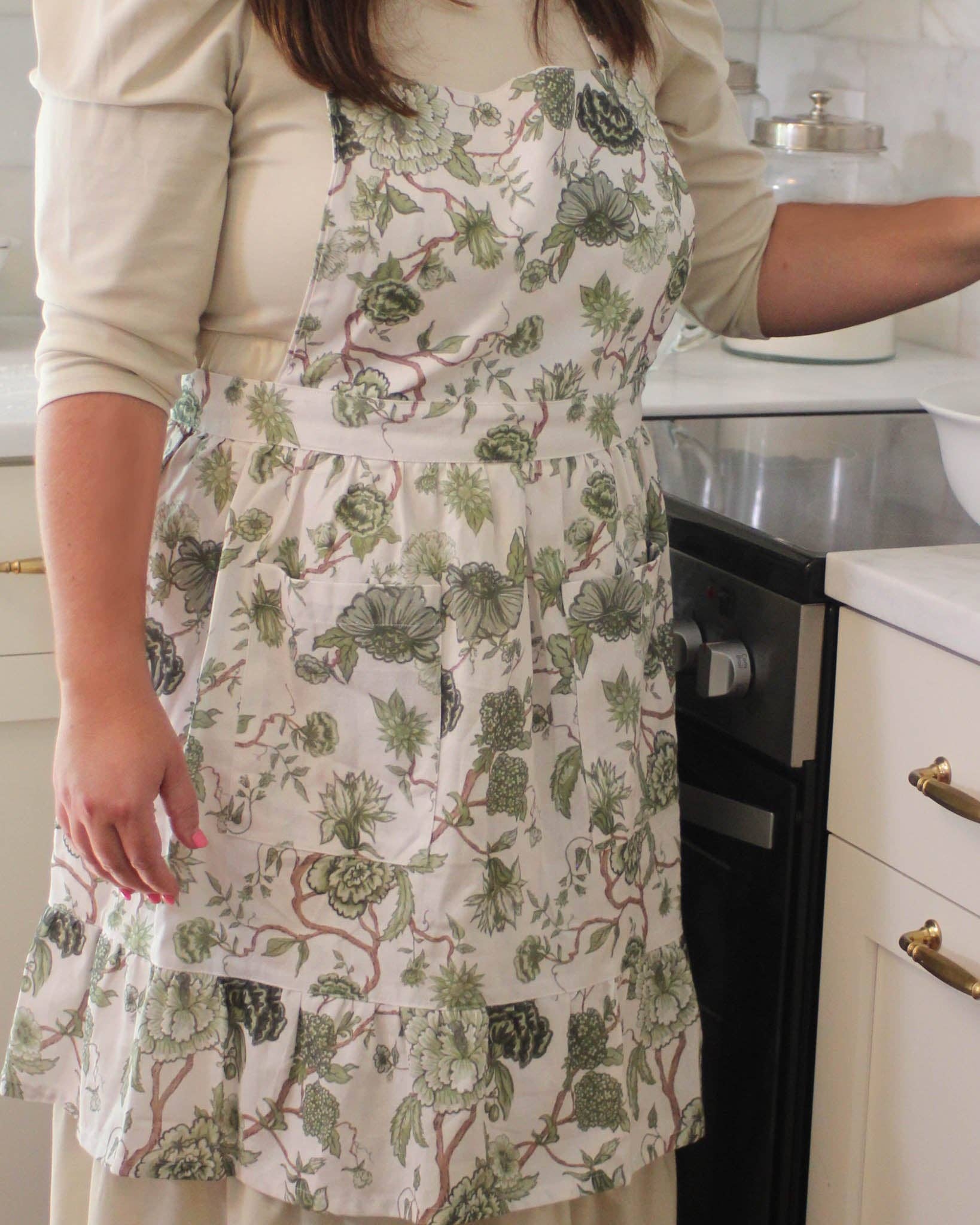 Florence Floral Apron Fern Apron Willamere