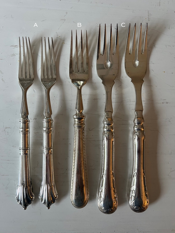 HÔTEL Silver Hollow Handle Forks - Cassandra's Kitchen