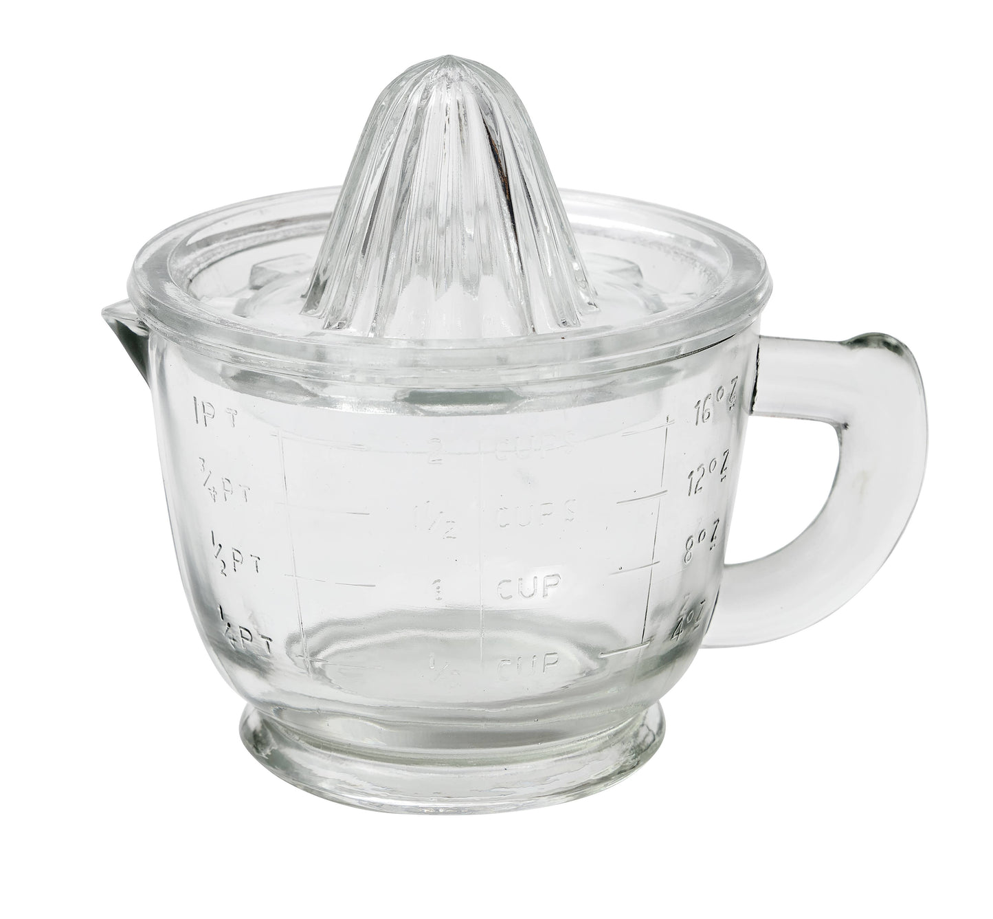 Bistro Glass Citrus Hand Press Juicer with Measuring Cup Kitchen Tools etúHOME
