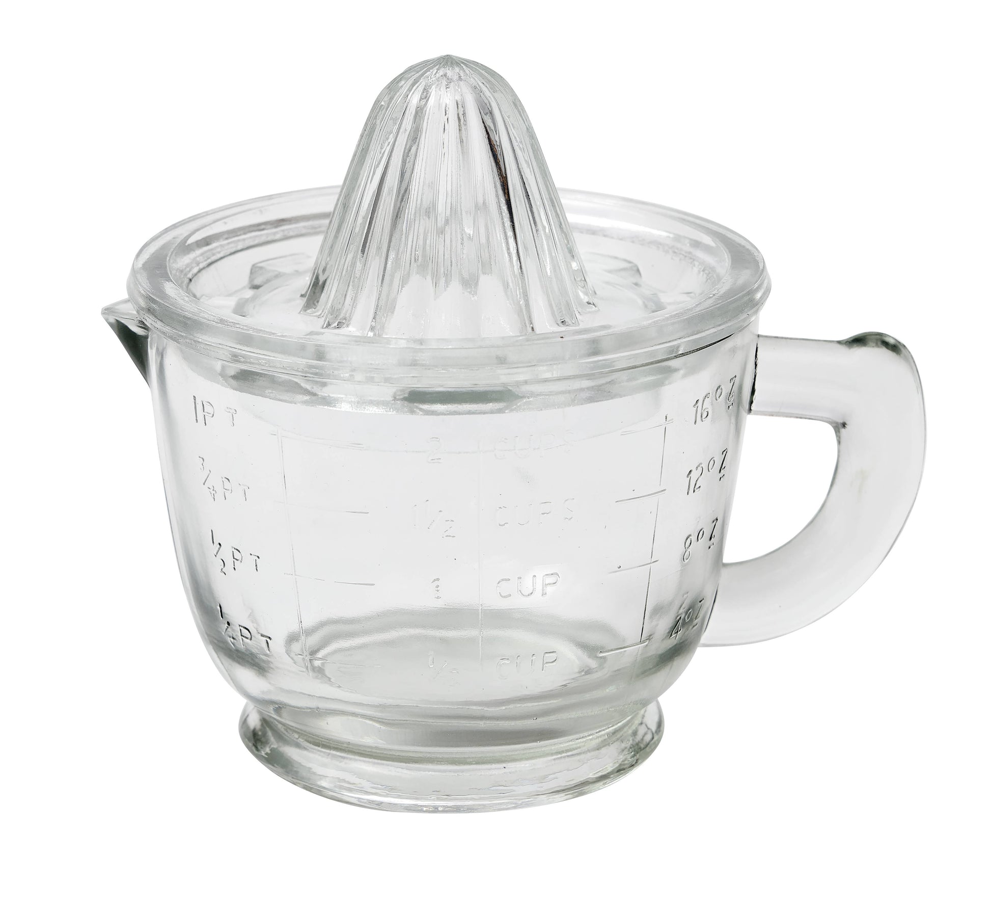 Bistro Glass Citrus Hand Press Juicer with Measuring Cup Kitchen Tools etúHOME